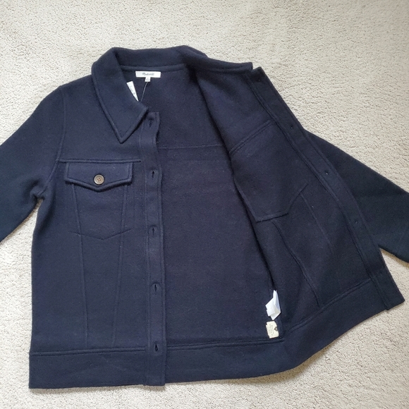 Madewell Boiled Wool Bridgman Sweater-Jacket - Picture 5 of 8